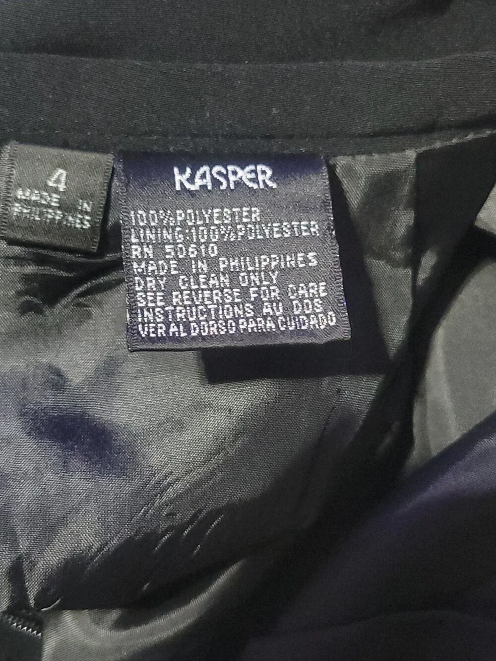 Kasper Classic Black Pencil Skirt